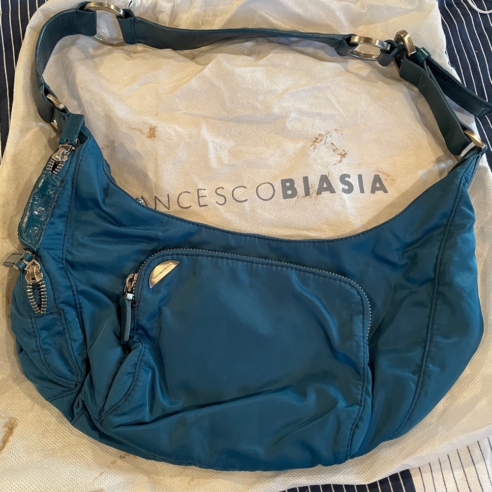 Francesco Biasia Teal shoulder bag
